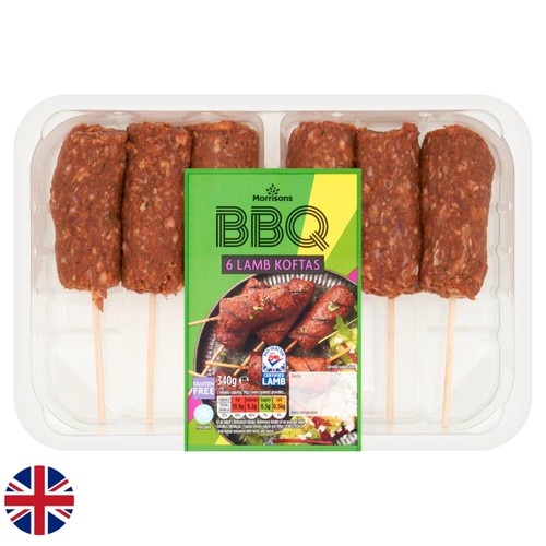 Morrisons British BBQ 6 Lamb Kofta Kebabs 340g