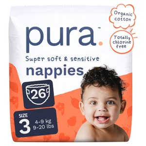 Pura Soft Baby Nappies Size 3 (26 pack)
