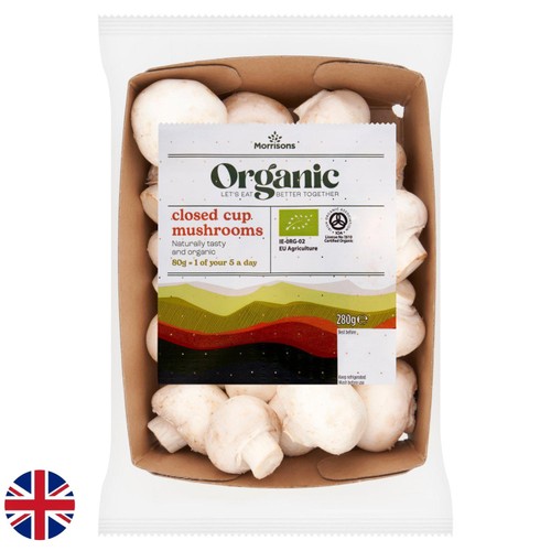 Morrisons British Organic Mushrooms 280g