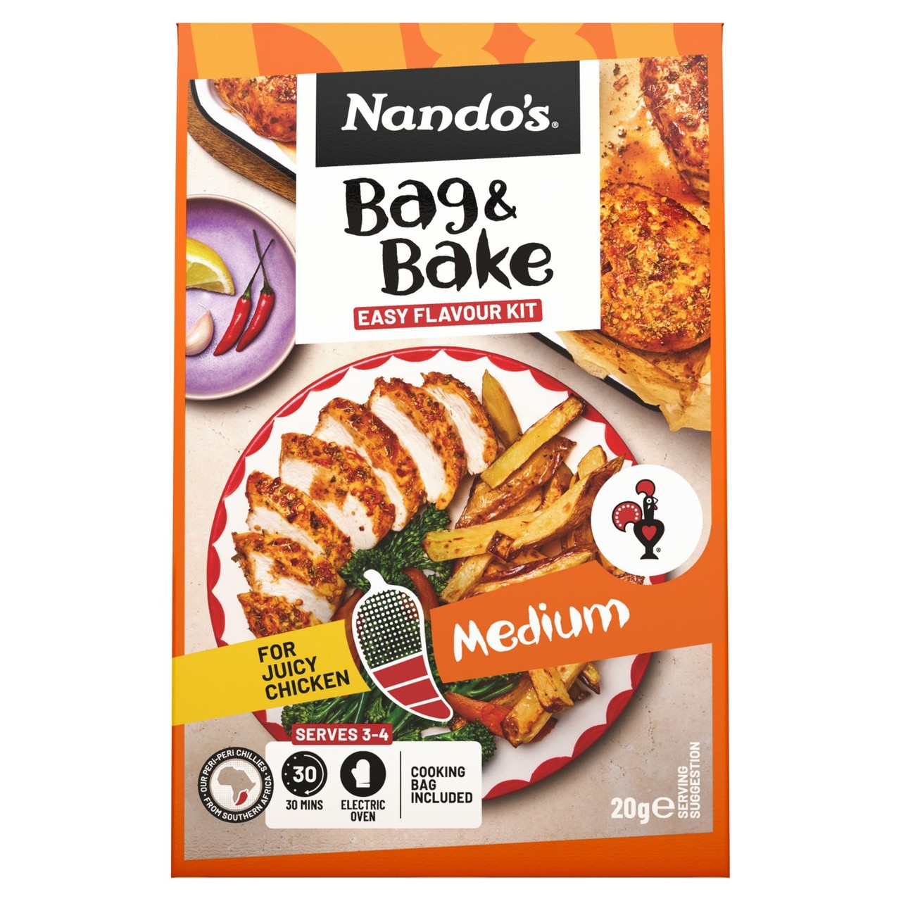 Nando's Peri-Peri Bag & Bake Medium 20g - Morrisons Online Groceries ...