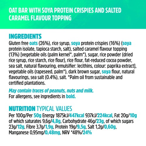 Trek Salted Caramel Protein Flapjacks 3x50g
