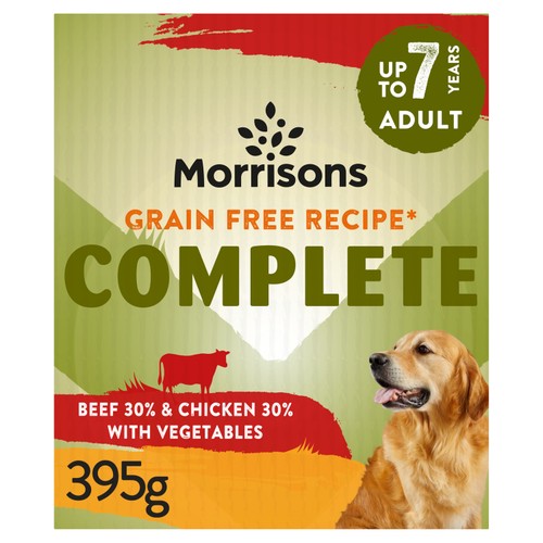 Morrisons Grain Free Beef, Chicken & Veg Adult Dog Food Tray 