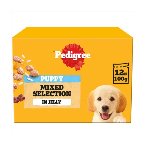 Pedigree Puppy Wet Dog Food Pouches Mixed in Jelly