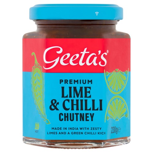 Geeta's Lime & Chilli Chutney Hot 230g