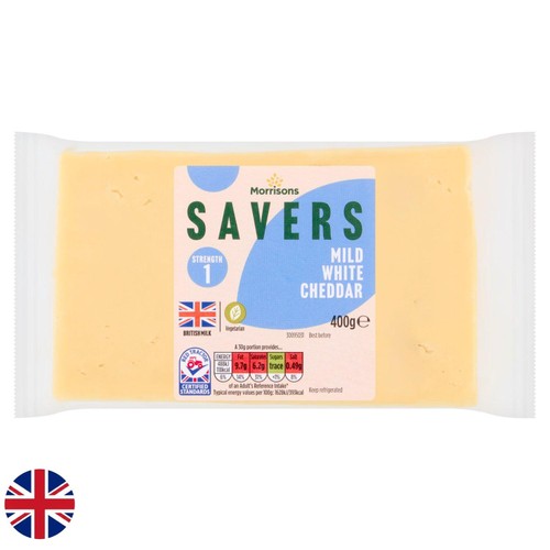 Morrisons Savers Mild White Cheddar  400g