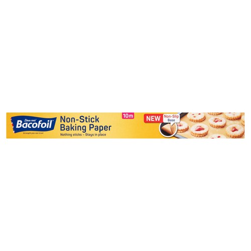 Bacofoil Non Stick Baking Paper With Non Slip Base 10m