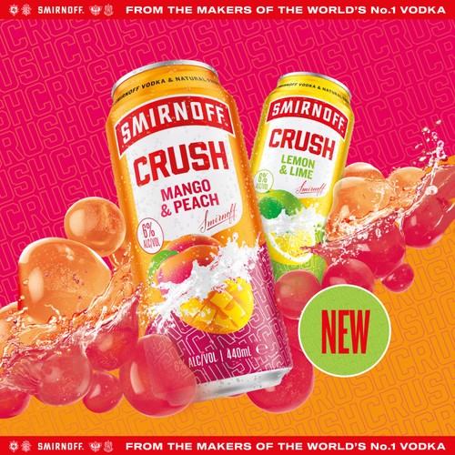 Smirnoff Crush Mango And Peach 440ml