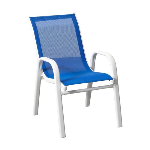 Nutmeg Kids Textilene Stacking Chair Blue