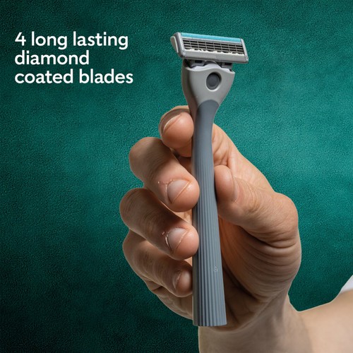 Wilkinson Sword Quattro Titanium Sensitive Men's Razor with 9 Blades