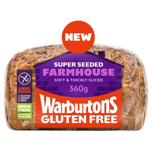 Warburtons Gluten Free Super Seeded Bread 360g 