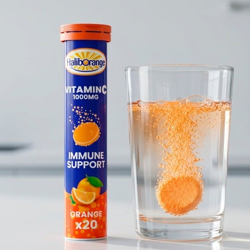 Haliborange Vit C Effervescent 1000mg 20's Orange