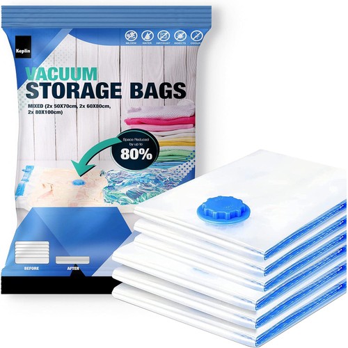 Keplin Assorted Vacuum Storage Bags    6 pack