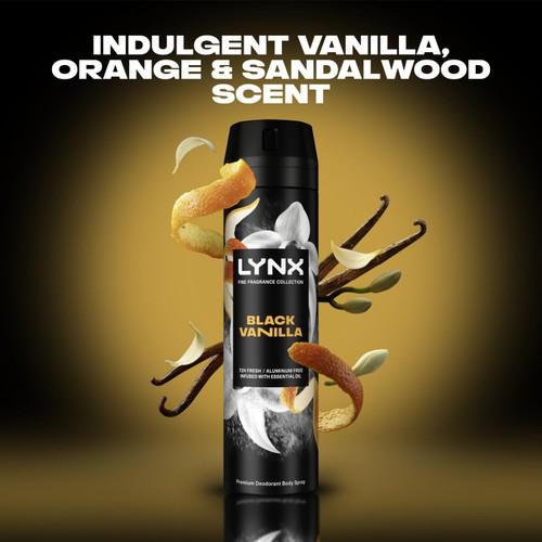 Lynx Body Spray Black Vanilla 