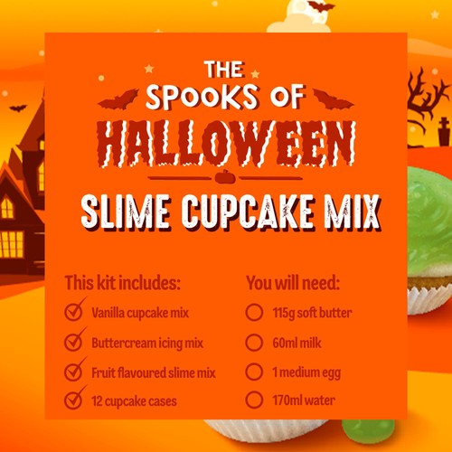 Dr. Oetker Halloween Slime Cupcake Mix 375g