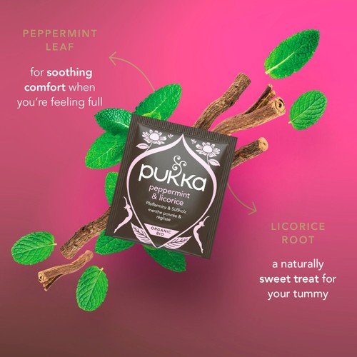 Pukka Peppermint & Licorice Organic Fair Herbal Tea 20 Sachets