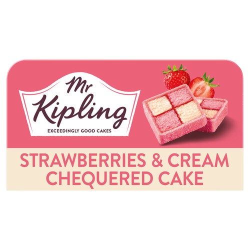 Mr Kipling Strawberry And Cream Chequer Cake