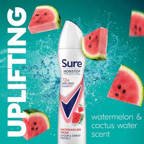 Sure Antiperspirant Deodorant Nonstop Protection Watermelon & Cactus 250ml