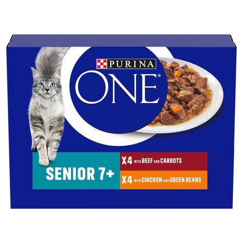 Purina One Senior 7+ Mini Fillets Chicken And Beef Wet Cat Food 