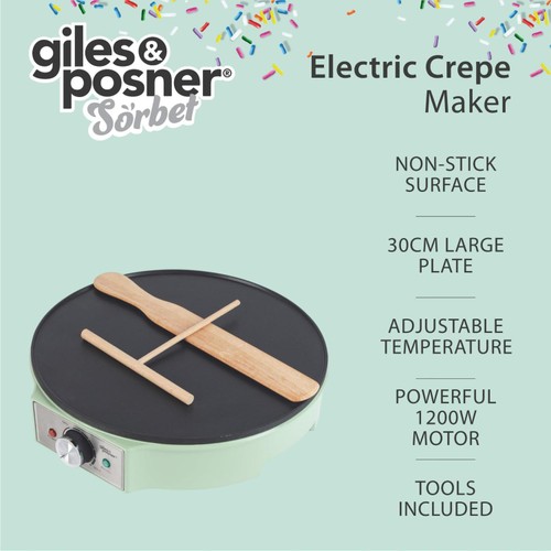 Giles & Posner Crepe Maker With Tool Green