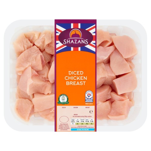 Shazans Halal Diced Chicken Breast