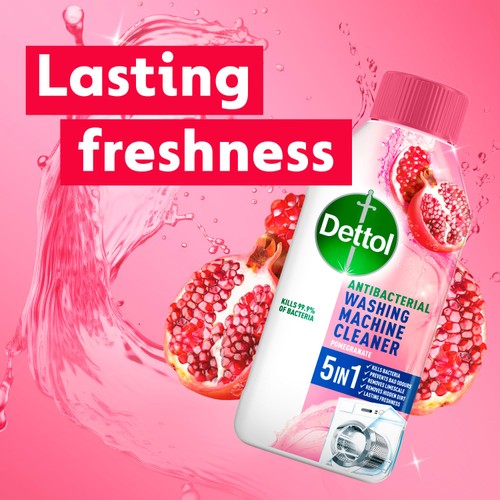 Dettol Pomegranate Antibacterial Washing Machine Cleaner 250ml