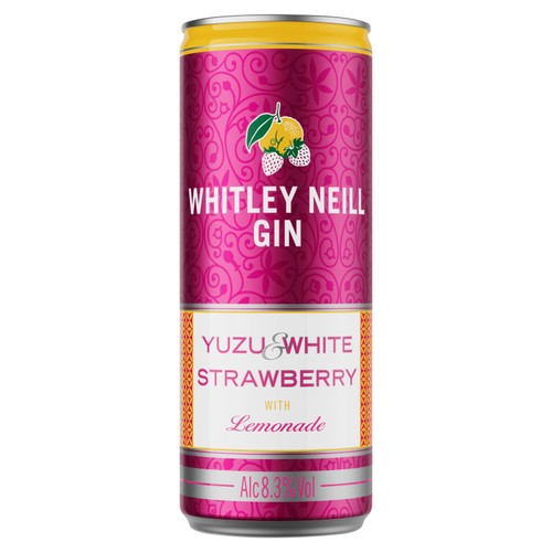 Whitley Neill Yuzu Strawberry Gin & Lemonad 250ML