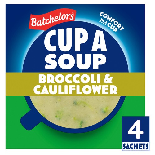Batchelors Cup a Soup Broccoli & Cauliflower 4 Instant Soup Sachets 101g
