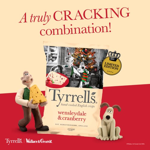 Tyrrells Wensleydale & Cranberry Sharing Crisps 135g