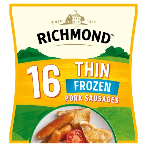 Richmond 16 Thin Frozen Pork Sausages 