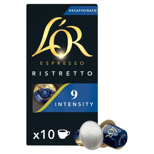 L'OR Espresso Ristretto Decaf Coffee Pods x10 Intensity 9