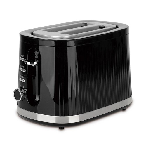 Nutmeg Home Fluted Toaster Black