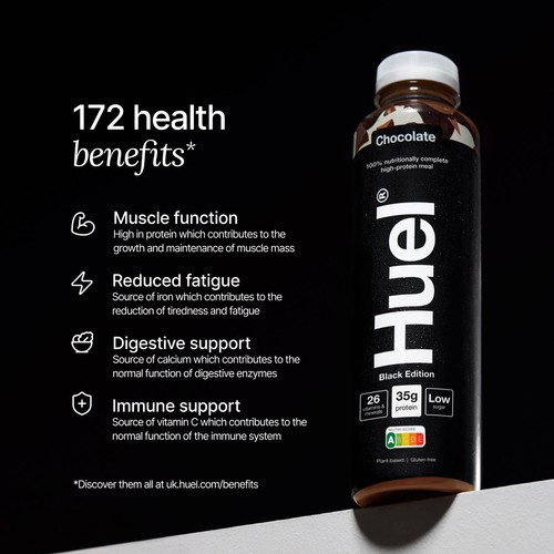 Huel Black Edition Chocolate Ready-To-Drink Complete Meal 