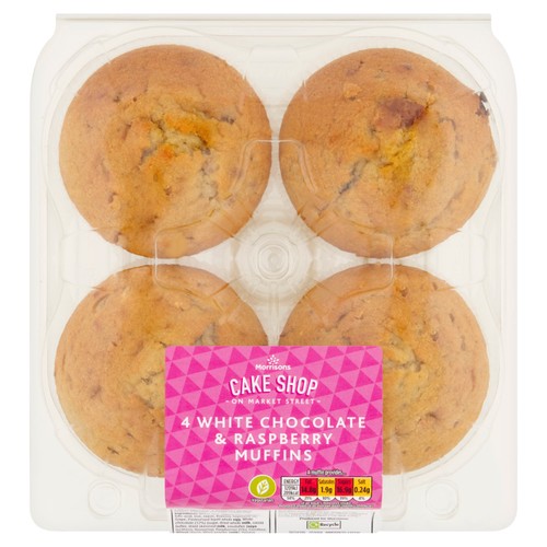Morrisons raspberry white chocolate muffins
