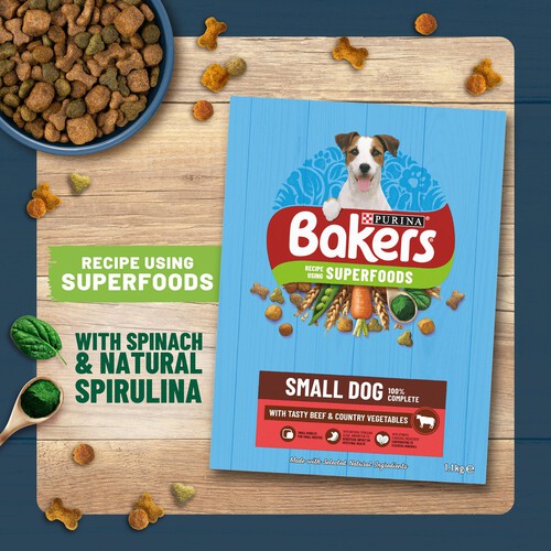 Bakers Small Dog Dry Dog Food Beef And Veg 