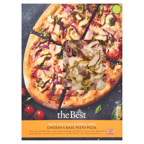 Morrisons The Best Chicken & Basil Pesto Pizza 