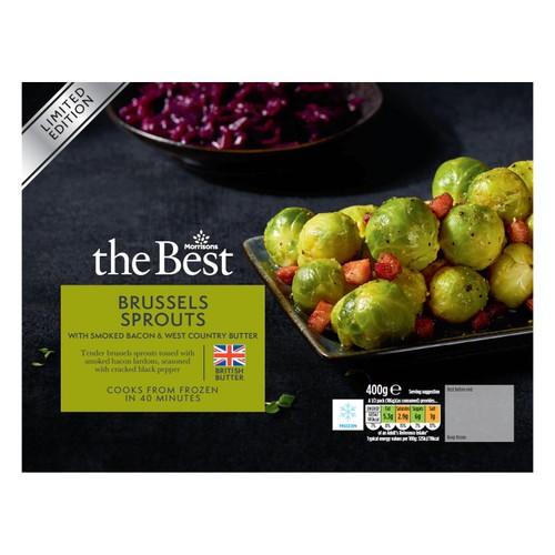Morrisons The Best Brussels Sprouts, Bacon & West Country Butter 400g