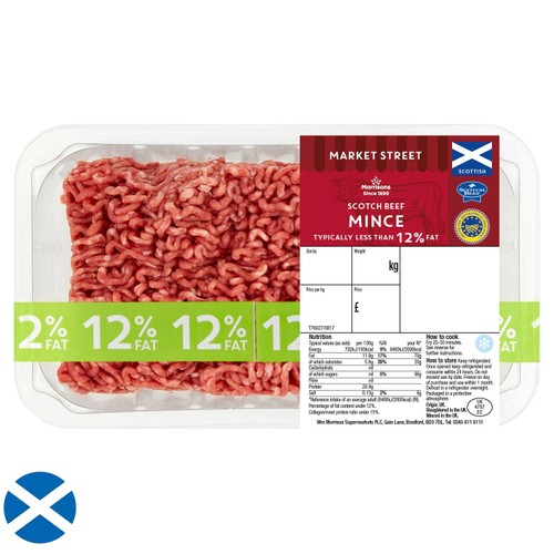 Morrisons Scotch Beef Mince 12% Fat 500g
