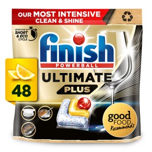 Finish Ultimate Plus All in One Lemon Dishwasher Tablets x48