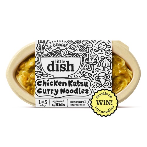 Little Dish Chicken Katsu Curry Noodles Kids Meal 200g