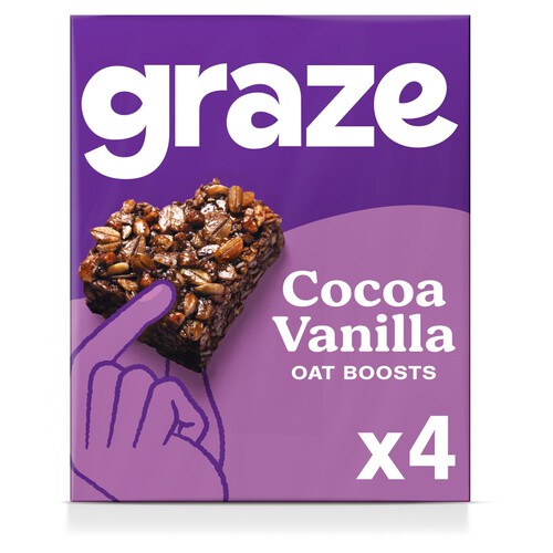 Graze Protein Bites 4 Cocoa Vanilla Oat Squares