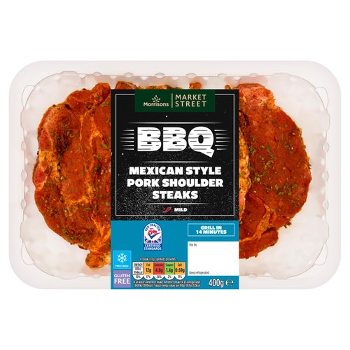 Morrisons British Mexican Style Pork Shoulder Steaks 400g