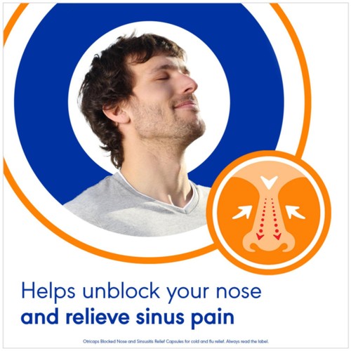 Otricaps Blocked Nose and Sinusitis Relief Capsules, 16s
