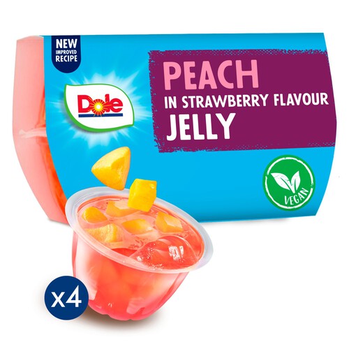 Dole Peach In Strawberry Jelly Fruits Snacks