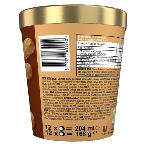 Magnum Bonbon Gold Caramel Billionaire Ice Cream Frozen Snack   12 pack
