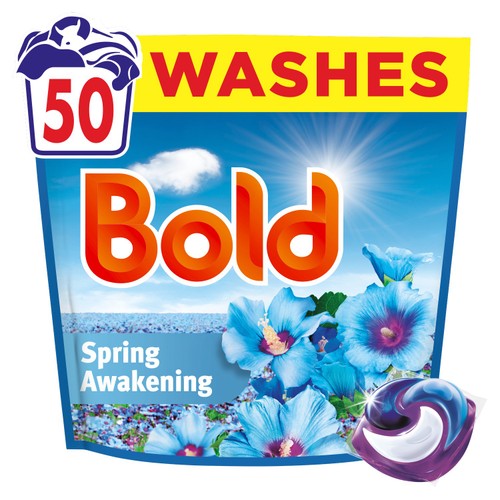 Bold All-In-1 Pods Washing Liquid Capsules Spring Awakening 50 Washes