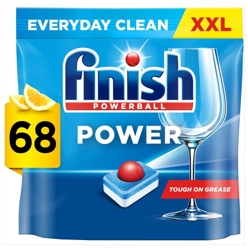 Finish Power 68s Lemon Dishwasher Tablets