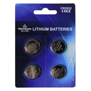 Morrisons Lithium Batteries Cr2032 4 per pack