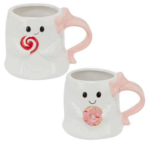 Morrisons Halloween Ghost Mug With Pink Bow Assorted
