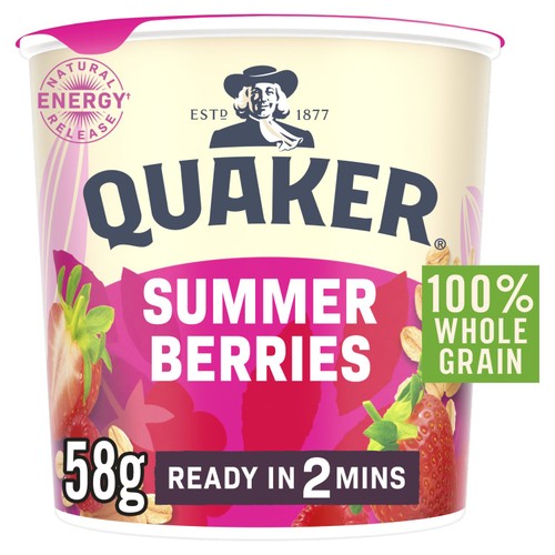 Quaker Oats Oat So Simple Summer Berries Porridge Pot