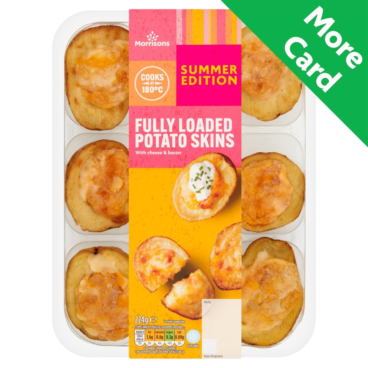 Morrisons Summer Eating Cheese & Bacon Potato Shells 224g